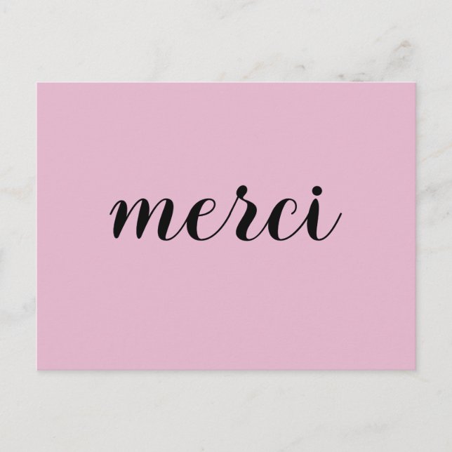 Carte Postale Merci French Merci Merci (Devant)