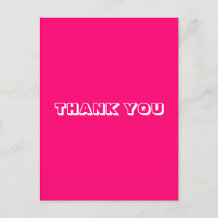 Carte Postale Merci, fuchsia rose blanc