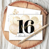 Merci Gold Luxury Sweet 16 Ballons d'anniversaire