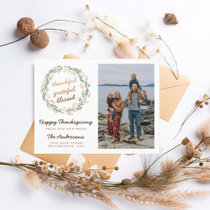 Carte Postale Merci Gratuit Béni Thanksgiving Moving