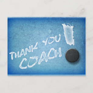 Carte Postale Merci Hockey Coach PostCard Icy Blue Style