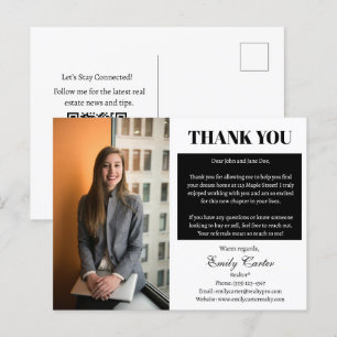 Carte Postale Merci immobilier personnalisé