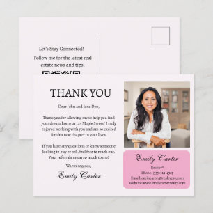 Carte Postale Merci immobilier personnalisé