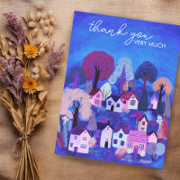 MERCI Jolie illustration de village champêtre