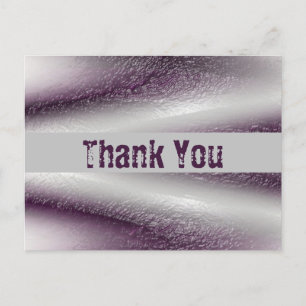 Carte Postale Merci Lignes Diagonales Violettes Modernes Remerci