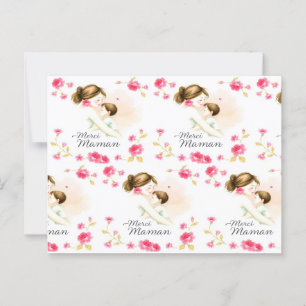 Carte Postale Merci Maman – Emotional Watercolor I