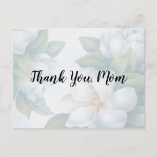 Carte Postale Merci Maman Fleurs de cornouiller blanc délavé