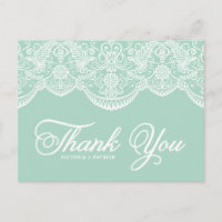 Carte postale Merci Mariage de dentelle Brocade Mi