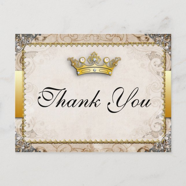 Carte postale Merci Mariage Fairytale (Devant)