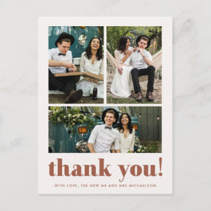Carte Postale Merci Mariage lunatique Terracotta Trois Photo