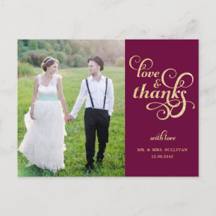 Carte postale Merci Mariage Parties scintillant Go
