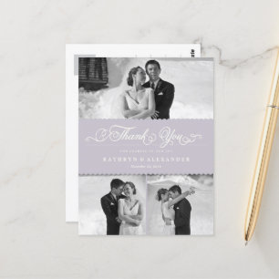Carte Postale Merci Mariage Photo Bande Et Script À Pistolet