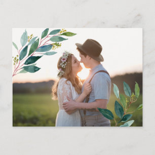 Carte postale Merci Mariage photo vert