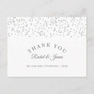 Carte Postale Merci Mariage Silver Stardust