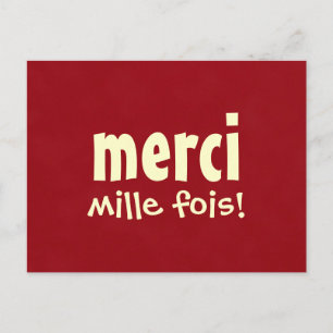 Carte postale MERCI MILLE FOIS