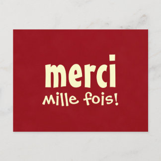 Carte postale MERCI MILLE FOIS