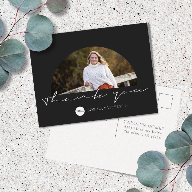 Carte Postale Merci minimaliste (Créateur téléchargé)