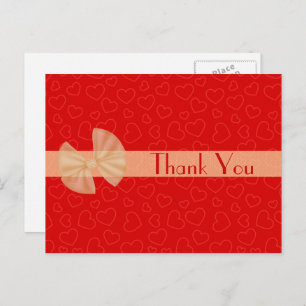 Carte postale Merci Minuscule Red Hearts