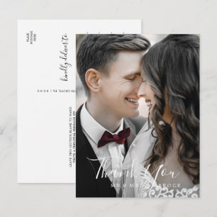 Carte postale Merci Modèle photo minimaliste