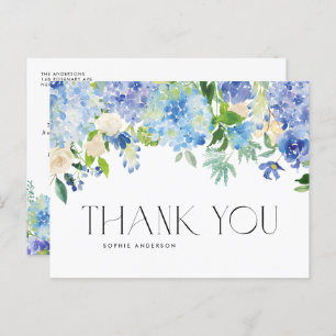 Carte Postale Merci moderne Blue Hydrangea Fleurs