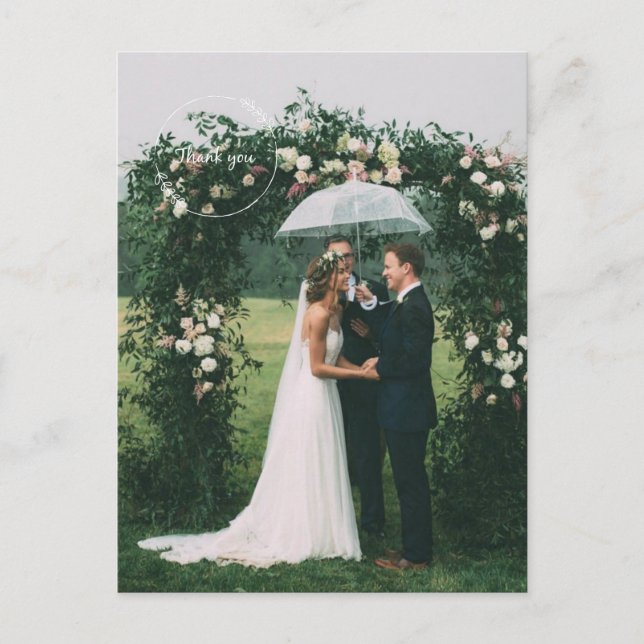 Carte Postale Merci moderne photo de jour de mariage (Devant)