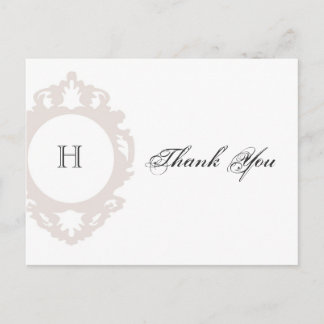 Carte postale Merci Monogramme