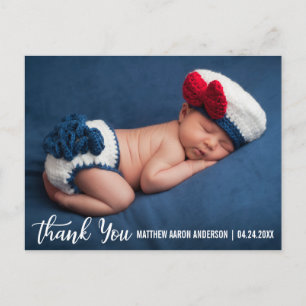 Carte Postale Merci Nouveau bébé moderne W