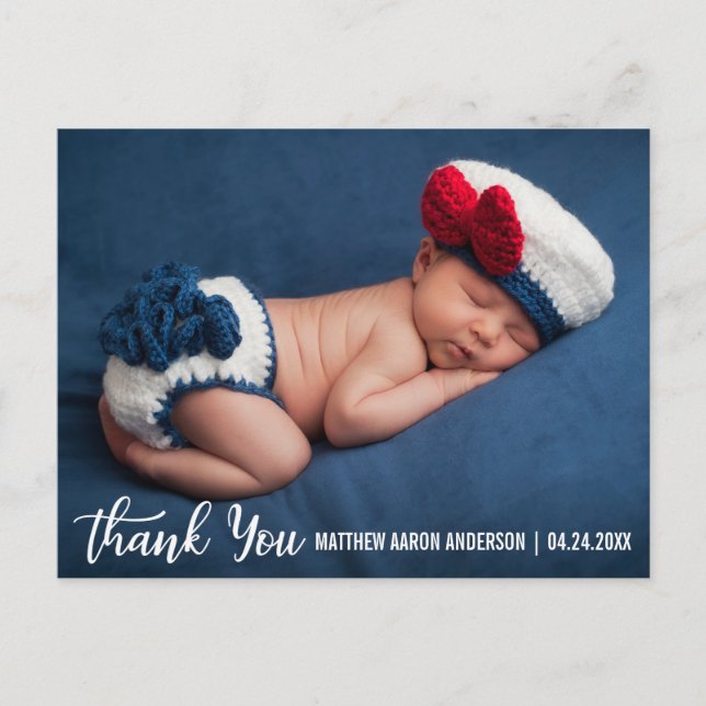Carte Postale Merci Nouveau Bébé Moderne W (Devant)