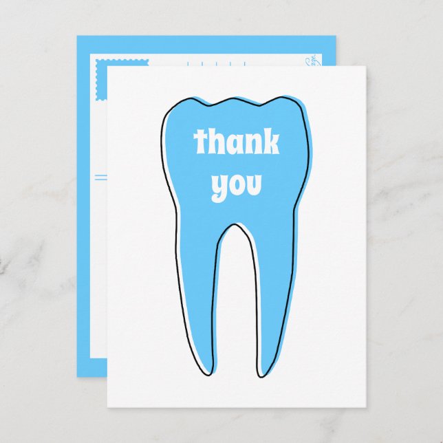 Carte Postale MERCI oddrex dent (Devant / Derrière)