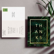 Carte postale Merci or pour entreprise personnalis