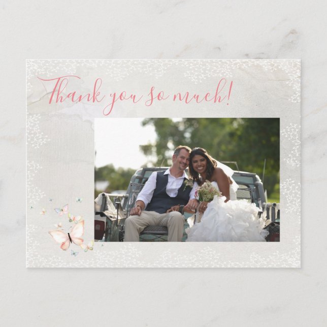 Carte postale Merci Pastel Butterflies (Devant)