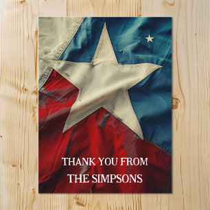 Carte Postale Merci Patriotique Rouge Blanc Bleu Lone Star 