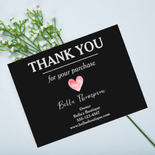 Carte Postale Merci personnalisé pour les petites entreprises