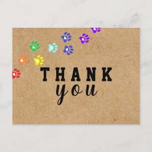 Carte postale Merci personnalisée avec empreinte d