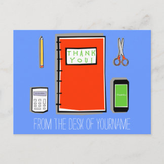 Carte postale Merci personnalisée Horizontale