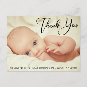 Carte Postale Merci Photo bébé moderne douce