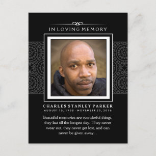 Carte postale Merci photo Black Elegance Sympathy