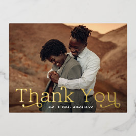 Carte postale Merci photo classique Elegance Foil