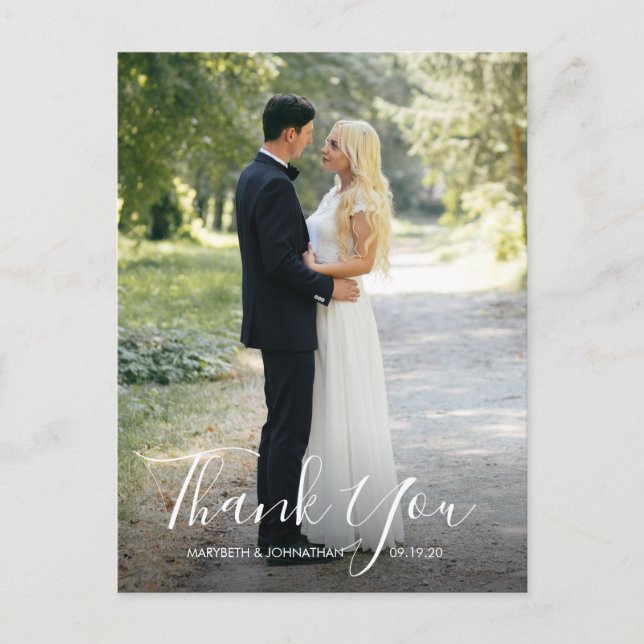 Carte postale Merci photo couleur aquarelle (Devant)