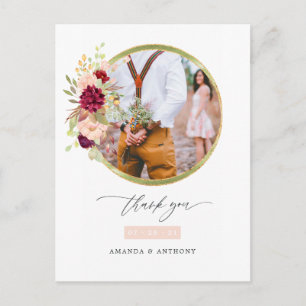 Carte Postale Merci photo de la Bourgogne-Marsala et du Mariage 