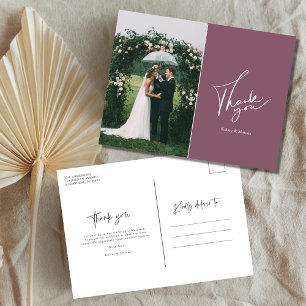 Carte Postale Merci photo du jour de mariage moderne   ROSE