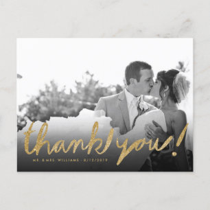 Carte postale Merci photo Faux Parties scintillant