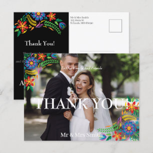 Carte postale Merci Photo Fleurs Mexicaines