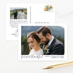 Carte Postale Merci photo Mariage de la Marine pour toujours
