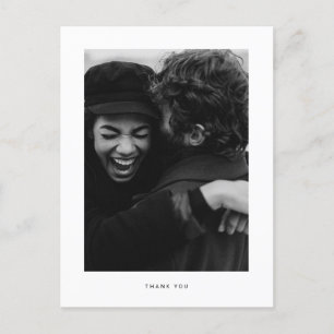 Carte postale Merci photo Mariage minimaliste