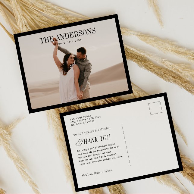 Carte Postale Merci photo Mariage moderne classique (Créateur téléchargé)