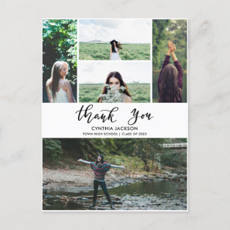 Carte Postale Merci photo minime de diplôme Script Décontracté