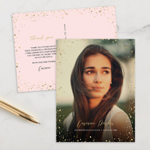 Carte postale Merci photo moderne Glitz Graduation