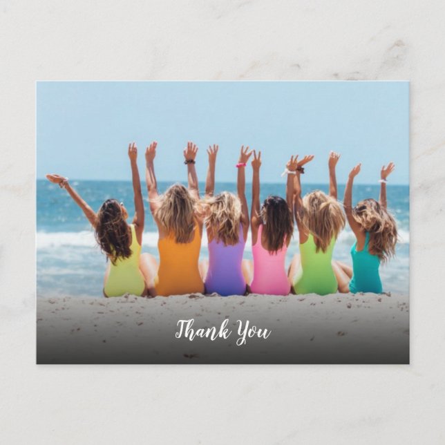 Carte Postale Merci photo personnalisé (Devant)
