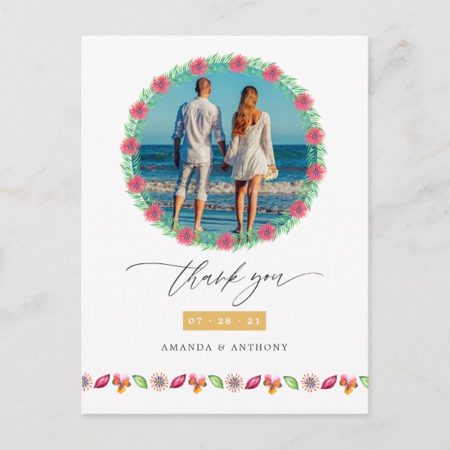 Carte Postale Merci photo Tropical Beach Wedding (Devant)